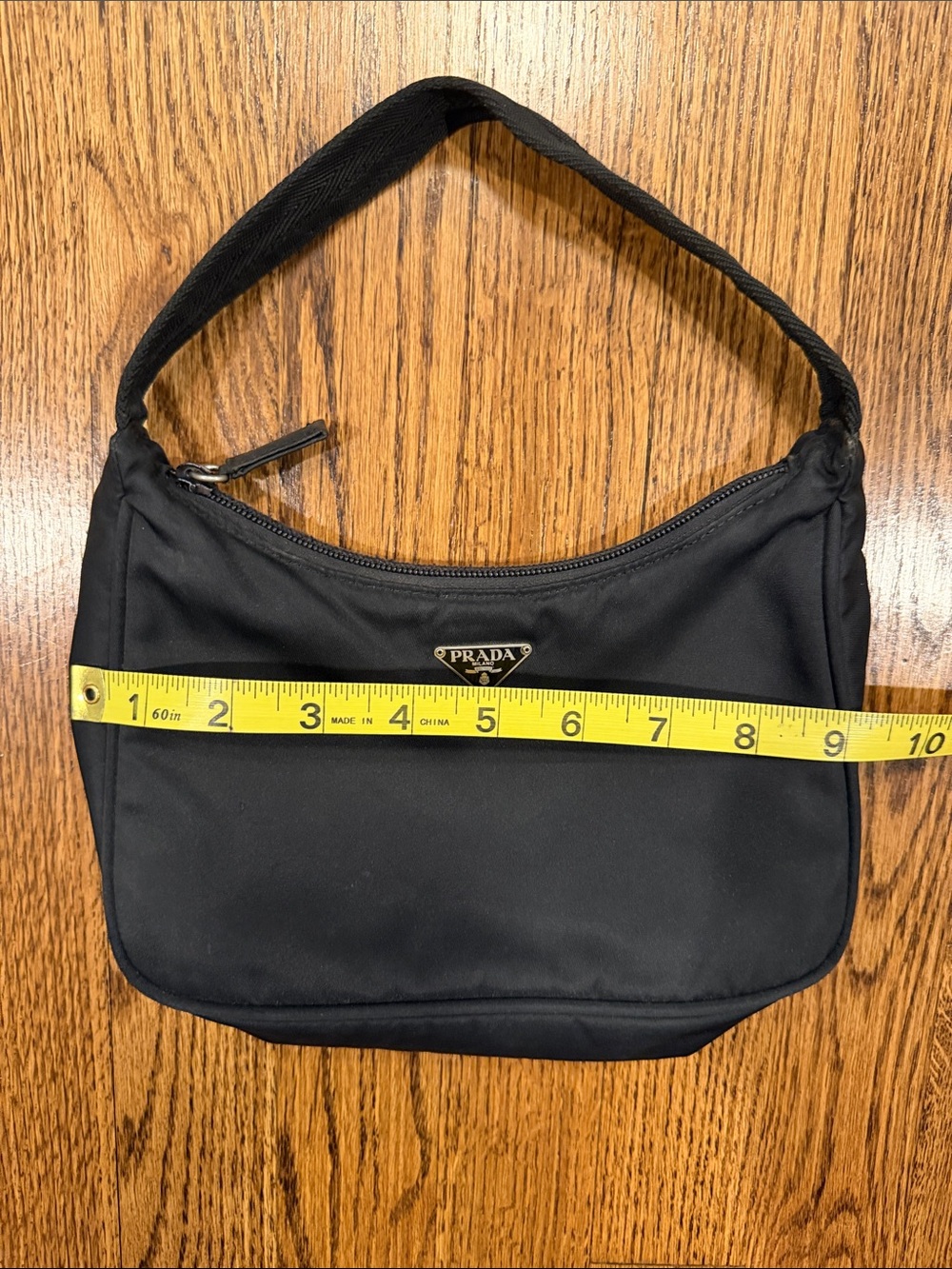 Prada Tessuto Black Nylon mini Shoulder Bag with Triangular Logo - Picture 2 of 10